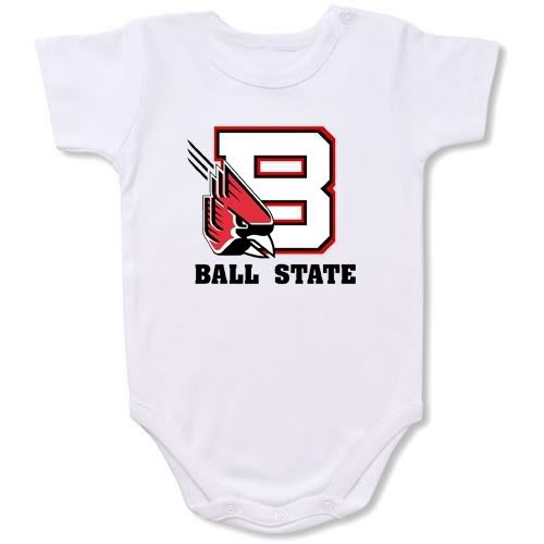 Ball State Cardinals Baby Bodysuit Creeper #01